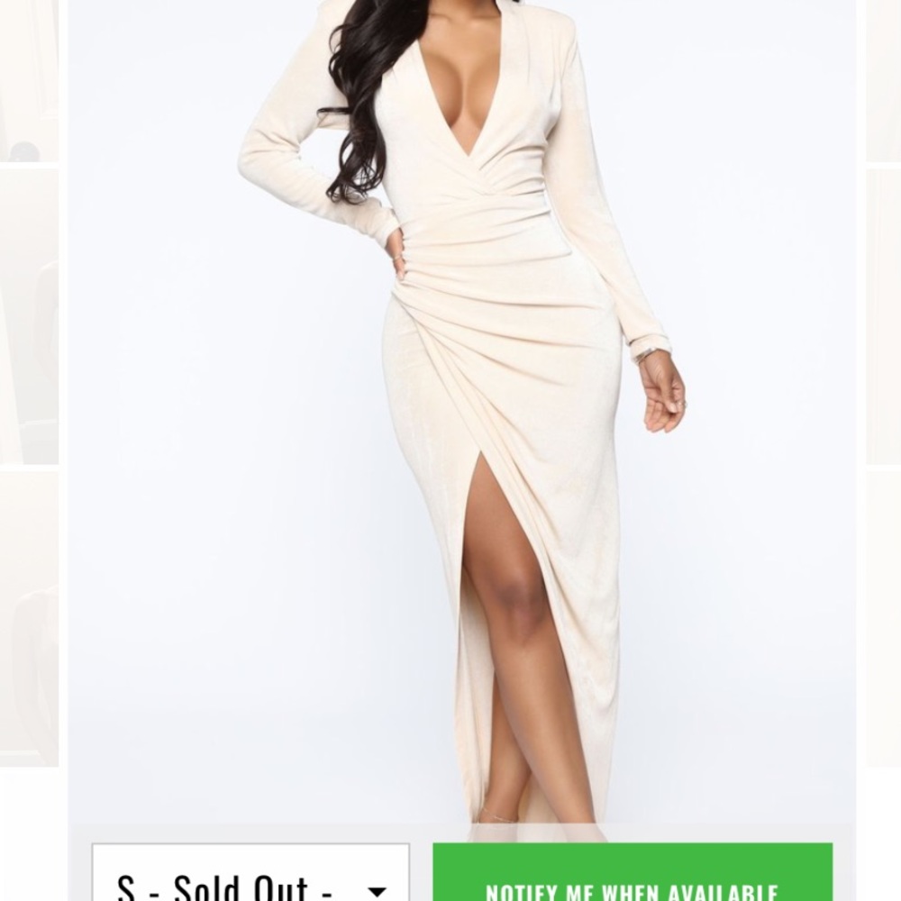 FASHION NOVA wrap maxi dress.